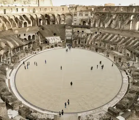 tour the arena floor on colosseum combat level view