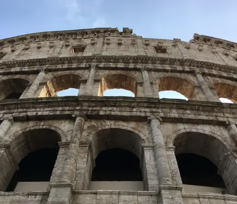 the colosseum facade in rome