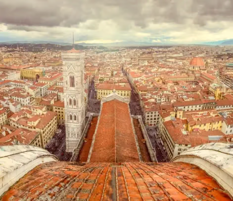 view from the top of the duomo in florence
