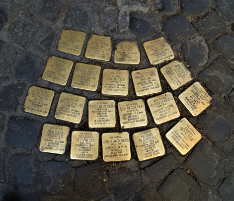 stumbling stones in rome holocaust tour