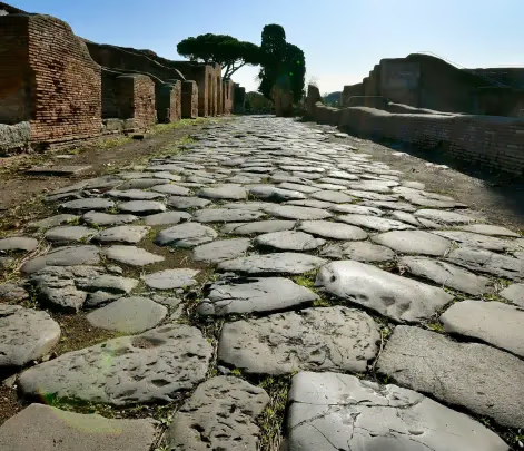 via ostiensis in ostia antica